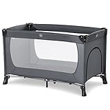Hauck Cuna de Viaje Plegable Dream N Play Plus, Parque bebe, desde el Nacimiento hasta 15 kg, 120 x 60 cm, Entrada Lateral, Plegable, Compacta, Bolsa de Transporte