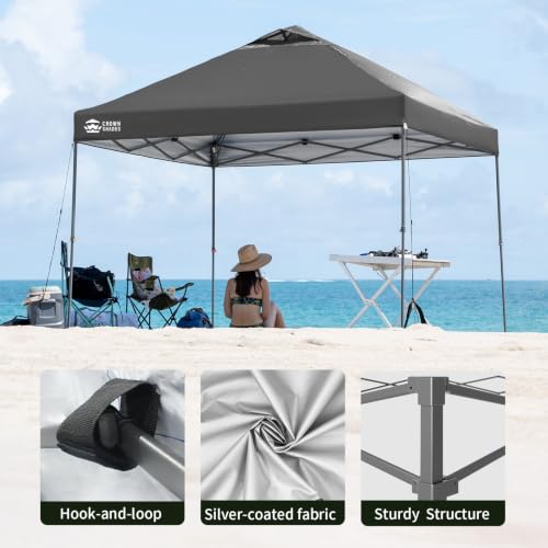 Image of CROWN SHADES 10x10 Pop Up Canopy Tent,Outdoor Canopy, Grey