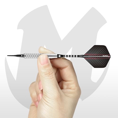 MageRabbit Fléchettes avec pointe en plastique pour cible de fléchettes électronique, 18 grammes Fléchettes souples professionnelles 12 pièces avec 16 ailettes + 30 pointes de rechange & Kit complet – vue 7
