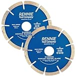 2 PACK x 115mm / 4.5" Diamond Mortar Disc, Mortar Masonry Joint Raking Blade For Angle Grinders, Repointing Raker Tool for Fast Removal of Old Mortar, Brickwork Pointing. 115mm Mortar Grinding Discs