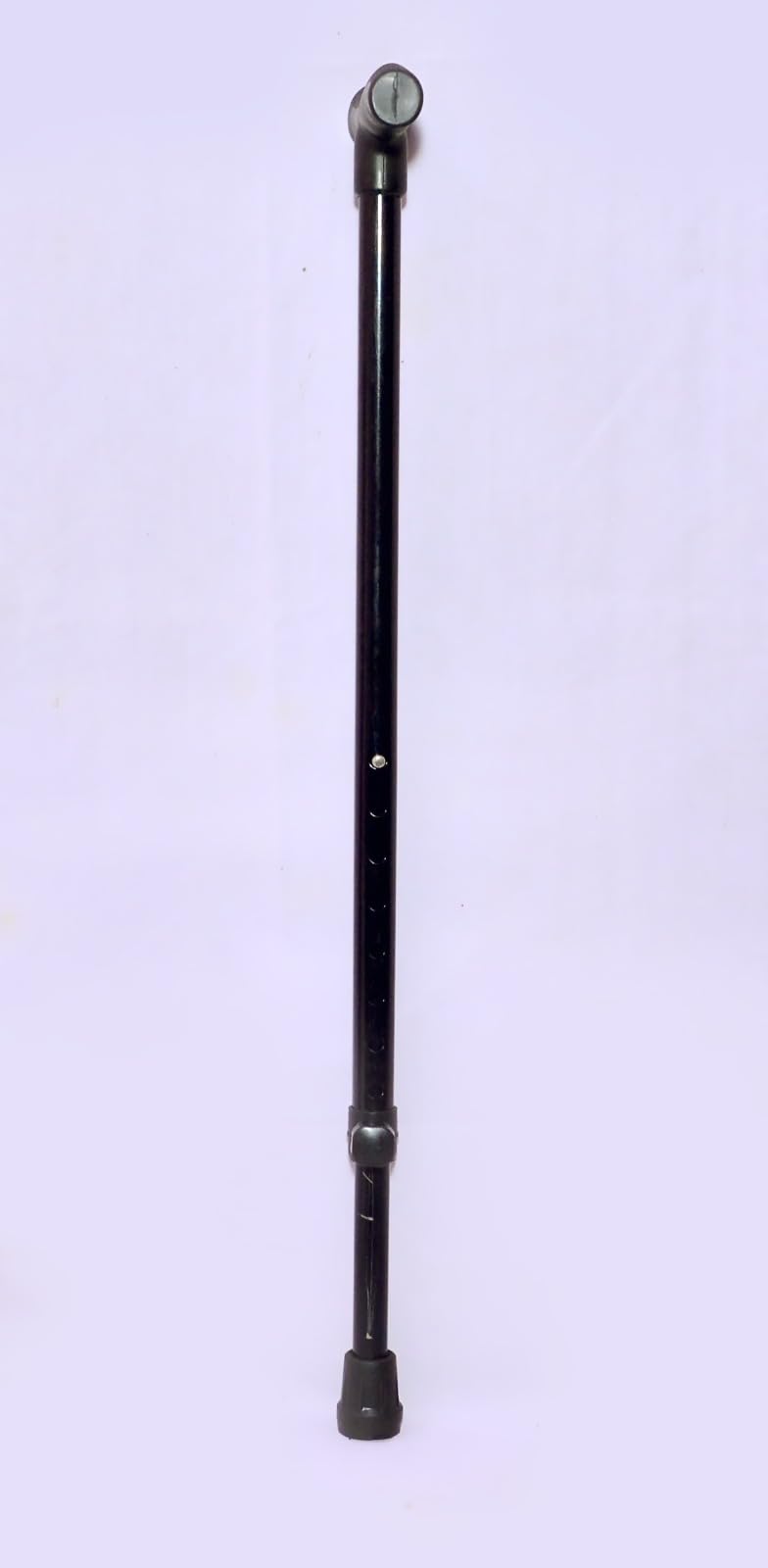 ALBANIO Single Leg Wooden Walking Stick for Old Age, Orthopedic Patient's Walk Support, Ideal for Old, Fractured, Injured & Handicapped People, Stick for Senior (Black) 2