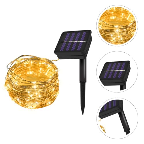 Luces decorativas solares de cuerda 5m 50 LED azul miniatura 6