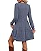 OFEEFAN Long Sleeve Dresses for Women Winter Sweater Italian Casual Babydoll Maternity Fall Dresses for Women 2025 Fall Clothes Deals Fashion Teacher Outfits Blue XL