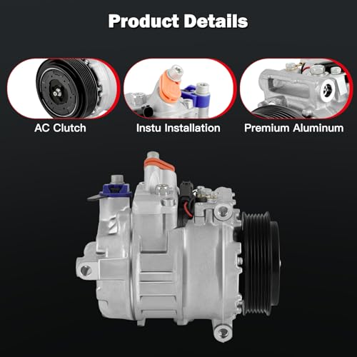 Image of Air Conditioning Compressor for Mercedes-Benz C250 SLK250 1.8L 2012-2015