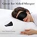 Fygrip 3D Eye Mask Sleep Mask for Men & Women, 100% Pressure-Free & Light Block-Out Eye Mask for Sleep with Easy Adjustable Strap, Night Eye Cover for Travel, Black