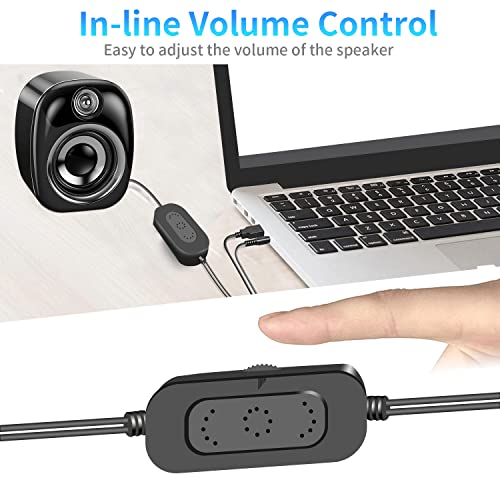Melogaga Computer Speakers, Mini Desktop Speaker, Usb Powered & 3.5Mm Aux-In Stereo 2.0 Pc Gaming Speakers With In-Line Volume Control, Plug And Play For Desktop, Laptops, Monitor #TOP3