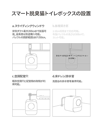 HoHoHi 猫トイレ 自動消臭 排気ファン付き スマート UVC 除菌 大型 密閉式 脱臭機 の商品画像 8