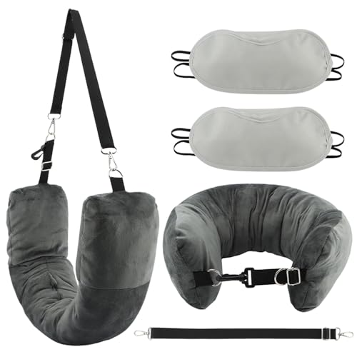 Set 2 Almohadas de viaje ajustables de espuma miniatura 1
