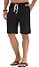 NITAGUT Men's Linen Casual Classic Fit Short (M(US 34-36), 011Black)