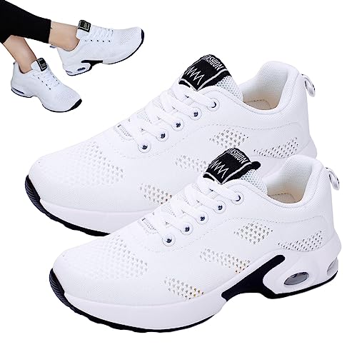 POCHY Women's Orthopedic Sneakers,Breathable Women Orthopedic Shoes - Women Casual Orthopedic Walking, Tennis, Running Shoes for, Shopping, Traveling, Sports White
