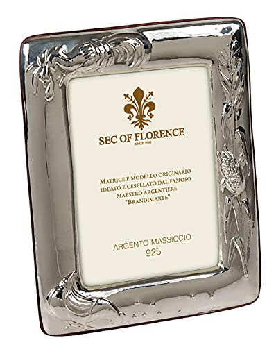 Marco De Fotos De Plata De Ley 925 Maciza Con Sello De 5 X 3.5 Pulgadas, Con Parte Trasera De Madera De Caoba, Galetto, 9 X 13 Pulgadas Marco De Fotos De Plata De Ley 925 Maciza Con Sello De 5 X 3.5 Pulgadas, Con Parte Trasera De Madera De Caoba, Galetto, 9 X 13 Pulgadas
