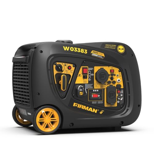 Image of FIRMAN W03383 Inverter Portable Generator, 3650W Remote Start Gas Power, 3300W Running Watts, Quiet Whisper Series Muffler, RV Ready 120V, Compact Fuel-Efficient Power for Camping and Outdoor Use