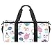 Handgezeichnete Reisetasche mit Rucksack, Sporttasche für Damen und Herren, Niedliche Spielzeug-Kleidung, 45 x 23 x 23 cm / 17.7 x 9 x 9 inch