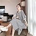 Damen Lose Casual Umstandsmode Streifen T-Shirt Langes Kleid Kurzarm Umstandskleider, Rew, XXL