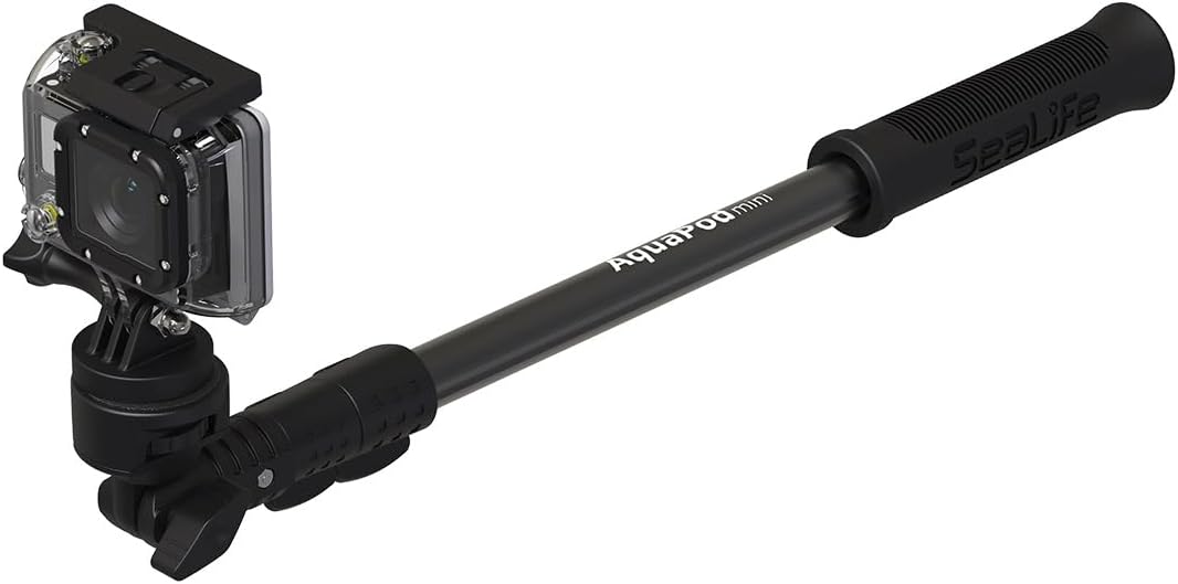AquaPod Mini Camera Pole with Standard ¼-20 Camera Mount & Action Camera Adapter - Extends 15.5 to 38” - Gets Closer to Subjects - Tilts for Selfies