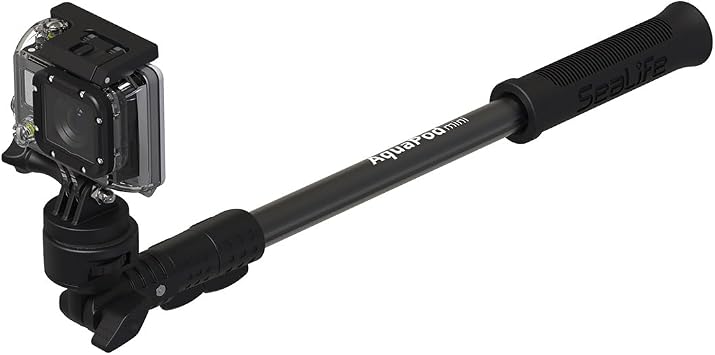 AquaPod Mini Camera Pole with Standard 14-20 Camera Mount & Action Camera Adapter - Extends 15.5 to 38 - Gets Closer to Subjects - Tilts for Selfies