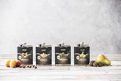 DOLOMITI Williams-Christ-Birne Schnaps Flachmann - Williams-Christ-Birne Premium Spirituose 35% vol. - Ideal auch als Geschenk - 0.2 Liter