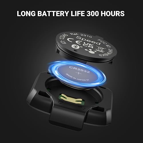 COOSPO BK9S Speed Sensor,Bluetooth5.0 ANT+ Cycling Speed Sensor,Wireless Bicycle Sensor For Speed Distance,IP67 Waterproof&350H Battery,Compatible with Rouvy/Zwift/Peloton/Wahoo/Bike Computer - Image 4