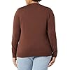 Amazon-Essentials-Womens-Classic-Fit-Lightweight-Long-Sleeve-V-Neck-Sweater Amazon Essentials Women's Classic-Fit Lightweight Long-Sleeve V-Neck Sweater (Available in Plus Size), Dark Chestnut Brown Heather, Medium