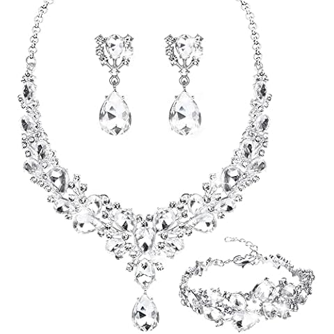 Milacolato Ensemble de Bijoux de Mariée Cover