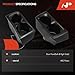 A-Premium Car Door Cup Holder Insert Compatible with Ram 1500 2019-2025, Door Panel Left and Right Side, Black, Replace# 5YK46TX7AC, 5YK47TX7AC, Pack of 2