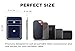 Afterplug 2-Fächer Haftende Festplattenhalterung für Laptop, Aufklebbare Tasche für externe portable SSD, HDD, schlanke Maus und Kabel (Klein - passt für SSD)