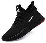 KINOW Steel Toe Indestructible Work Shoes for Men Lightweight Safety Mesh Sneakers