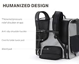 pecute Große Katzen Rucksack Tragetasche für Katzen & kleine Hunde, Belüfteter & robuster Haustier Rucksack für Wandern, Camping, Reisen Leichtes, ergonomisches Design, Grau