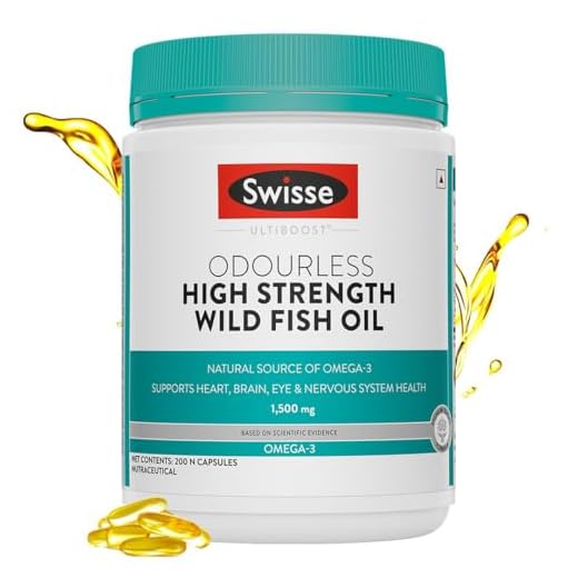 Swisse Fish Oil with 1500mg Omega 3 (Highest Concentrate In Single Capsule) Manufactured In Australia, Internationally Proven Formula - (200 Capsules, One Capsule Per Serving)