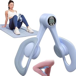 Oberschenkeltrainer Beckenbodentrainer für Frauen, Beckenboden Trainingsgerät mit Zählfunktion, Oberschenkel Trainingsgerät, Beckenbodentrainer Für Beckenboden, Postpartale Rehabilitatio (Blau)