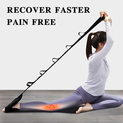 Sangle de Yoga, Stretching Strap with Loops and Detachable Foot, Sangle d'exercice Élastique, Étireur de Fascia de Yoga, pour Fitness, Pilate, étirement Corp – Image 6