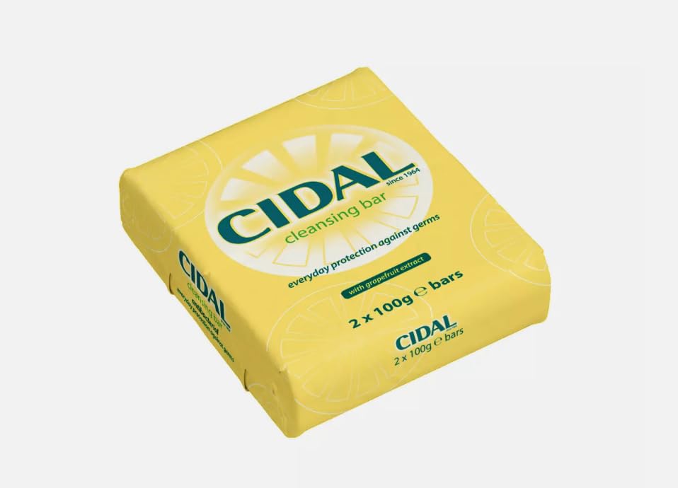 CIDAL Antibacterial Soap With Grapefruit Extract (16 x 100g bars) 8 Twin Pack - Image 3