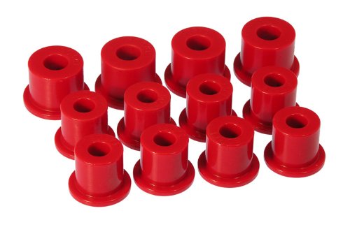 Prothane 14-1001 Red Rear Spring Eye and Shackle Bushing Kit