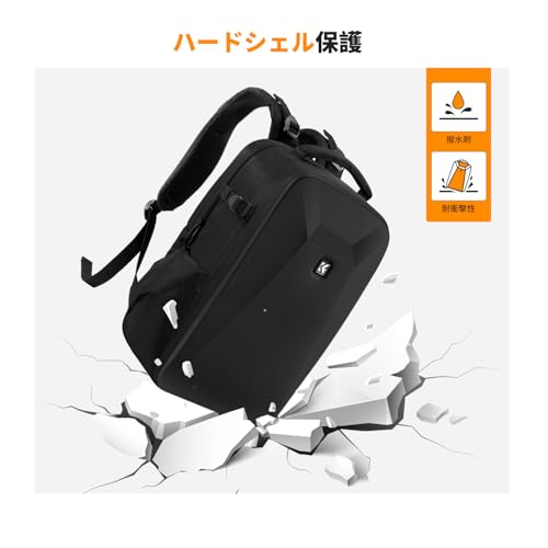 K&F Concept カメラバッグ カメラリュック リュックサック 大容量 おしゃれ EVA耐衝撃 22L 16インチPC収納＆三脚収納可 一眼レフカメラバッグ