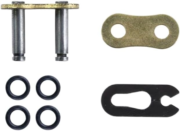 420 Motorcycle Chain Master Link with X-Ring and Spring Clip for Light-Duty Applications