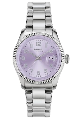 BREIL, Colección Classic Elegance, Reloj para Mujer, Movimiento de Cuarzo Only Time, con Correa de Acero, Esfera Redonda, Cierre Plegable, Diámetro 30 mm, Color Lavanda Digital BREIL, Colección Classic Elegance, Reloj para Mujer, Movimiento de Cuarzo Only Time, con Correa de Acero, Esfera Redonda, Cierre Plegable, Diámetro 30 mm, Color Lavanda Digital