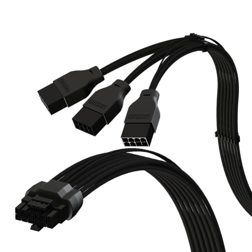 LINKUP - AVA PCIE 5.0 16Pin (12+4) ddP[u | 16AWGA`A͂񂾕tAX[u^Cv | 3x8Pin PCIE 4.0 PSU p | RTX50ERTX40ERTX30 FE GPUs ƌ݊