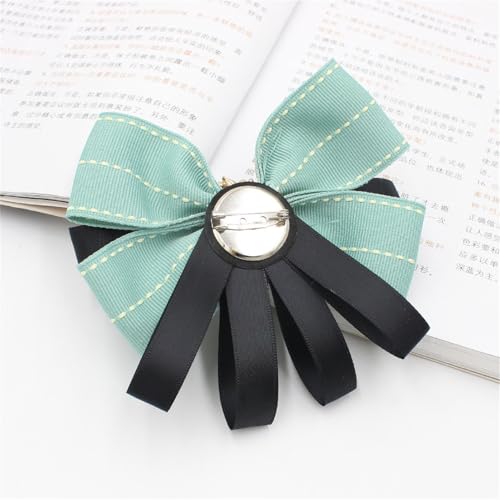 Yizelli Bow Ties for Women & Girls Elegant Ribbon Brooch Pre Tied Neck Tie for Shirt Uniform2