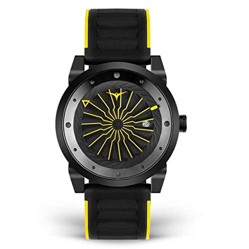 Montre ZINVO Blade Stingray homme en acier noir avec cadran turbine