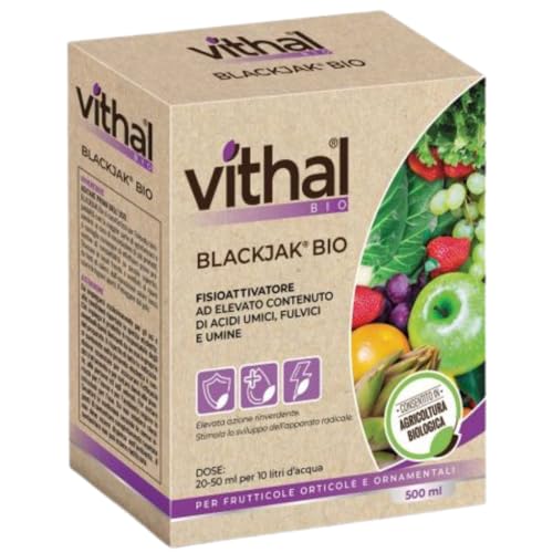 VITHAL Bio Integratore Blackjak 20ml - Fisioattivatore Naturale Per Piante Sane E Terreni Rigenerati, Consentito In Agricoltura Biologica (500ml)
