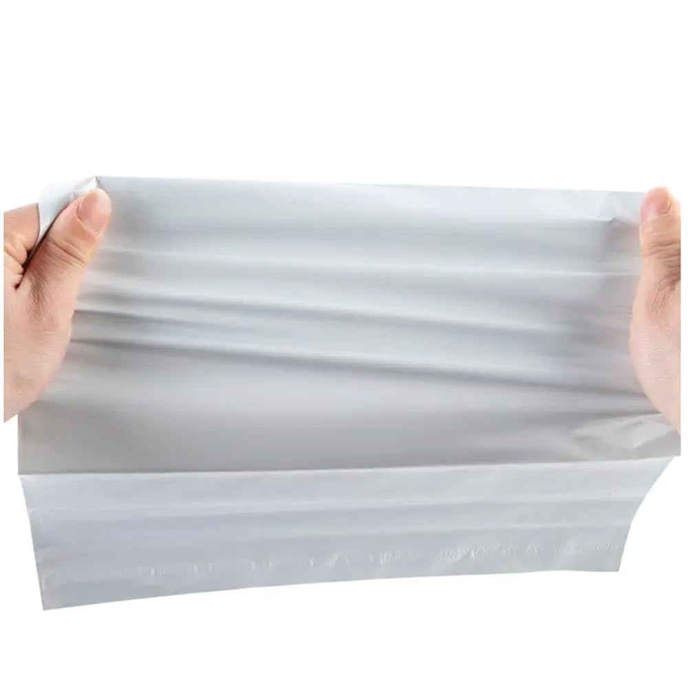 YIJIA | 100 Bolsas 35x45CM Polietileno Blancas para Envíos, Sobres de Correo, Bolsas de Plástico de Envío Autoadhesivas