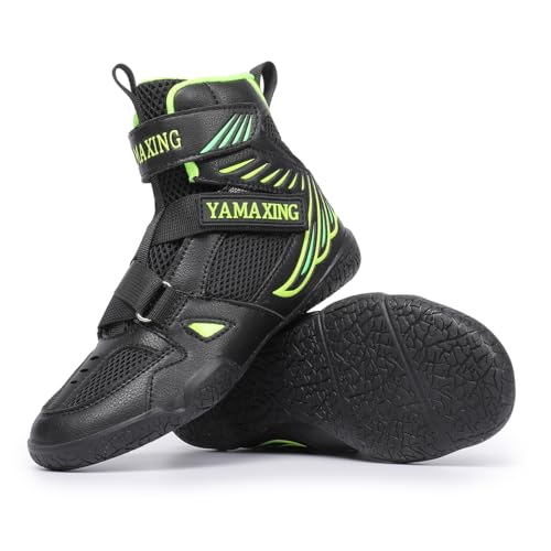 Mavonexa Kids Wrestling Shoes Boys Girls Boxing Shoes Lightweight Breathable Non Slip for Fitness Powerlifting(Black 5) by Mavonexa - Image 8