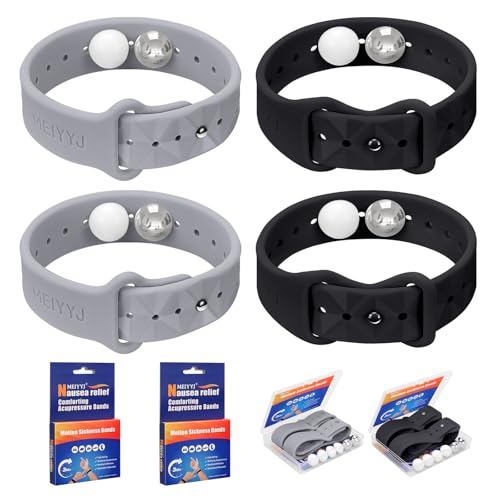 Image of Motion Sickness Bracelets for Adults & Kids Sea Sickness Wristbands for Travel Anti Nausea Bands for Motion & Morning Sickness Relief for Pregnant Women-Ideal for Car Air Cruise Travel -2Pairs