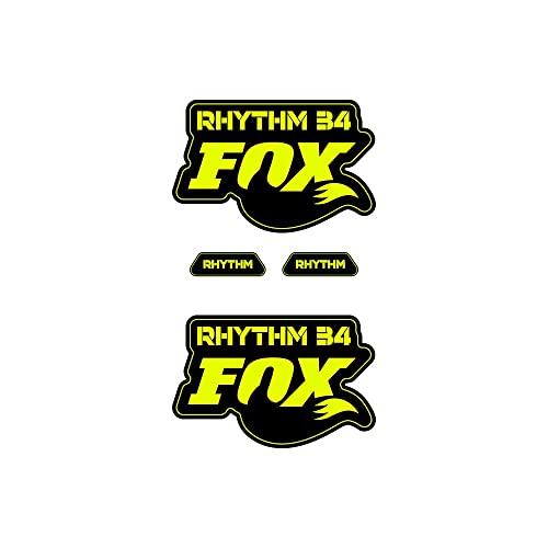 Stickers Fox Rhythm 34 29" STAR SAM jaune pour rénover une fourche usée - 2