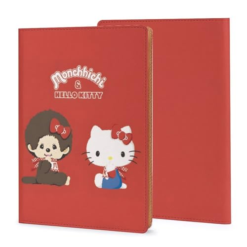 モンチッチ キティ ノートカバー 20.7×14.2×1cmサイズ PU 手帳カバー メモ帳カバー PUレザー 軽量 かわいい