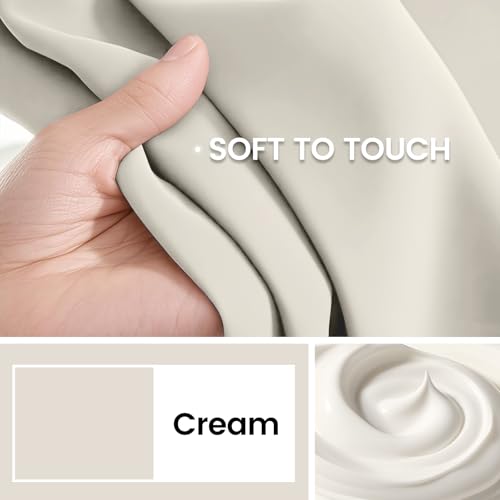 Image of COSVIYA 100% Cream Blackout Curtains for Kids Room 72 Inches Length | Room Darkening Light Blocking Drapes for Bedroom, Grommet Thermal Insulated Window Panels with Black Liner, W38xL72,2 Panels