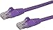 Kenuco CAT6 UTP Booted Ethernet Patch Cable | Purple | 2ft | Pack of 10