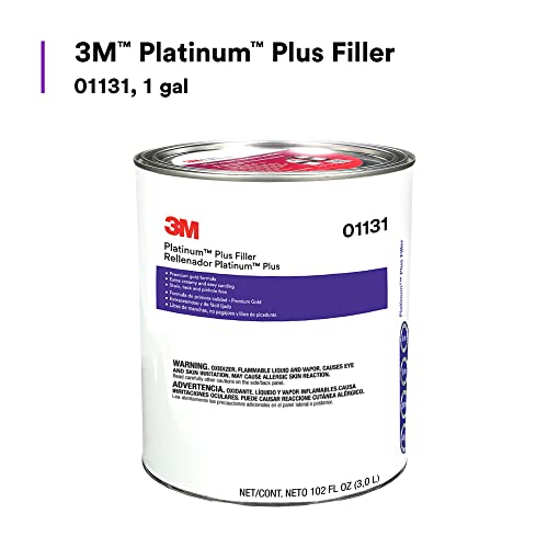 3M Platinum Plus Filler 01131, Lightweight, Stain Free, Tack Free, Quick Application, 1 Gallon #TOP1