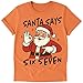 Santa Says Sixty Seven Handmade Christmas T-Shirt – Personalized Backside Text - Shirt Color & Size Variations