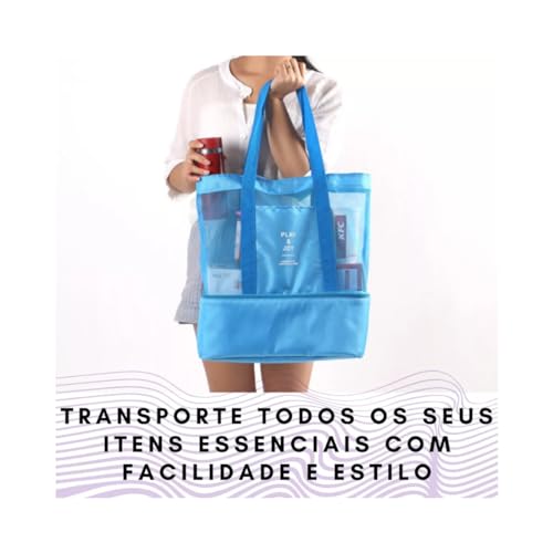 Bolsa de Praia de Rede com Compartimento Térmico MIURI (Preta)